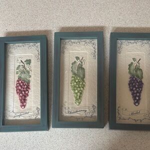 Framed Grape Wall Art Set